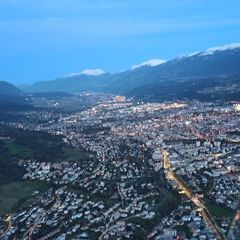 Flugwegposition um 16:36:58: Aufgenommen in der Nähe von Innsbruck, Österreich in 1070 Meter